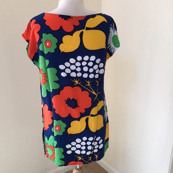 Marimekko target Kukkatori print small tunic swim coverup. - Picture 5 of 9